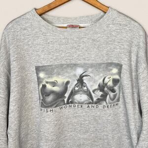 Disney Winnie the Pooh Igor Gray Sweatshirt Crew Neck - Size Large